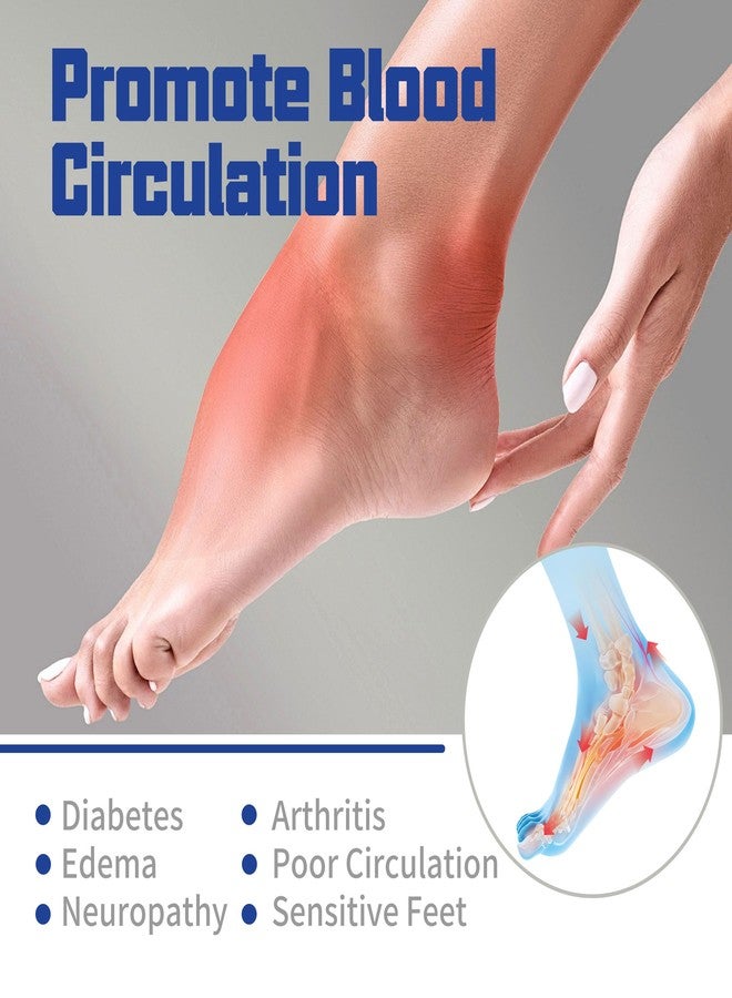 Facool Diabetic Socks for Men Women, Merino Wool Soft Padding Breathable Moisture-Wicking Non-Binding Loose Fit Top Socks, 3 Pairs Black Large - Image 4